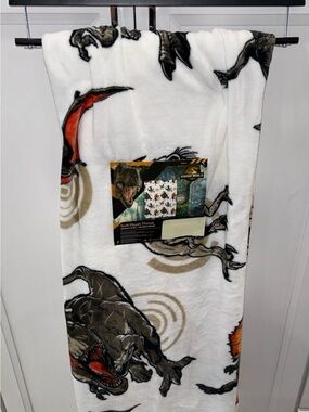 Jurassic World Dinosaur Soft Plush Throw Blanket